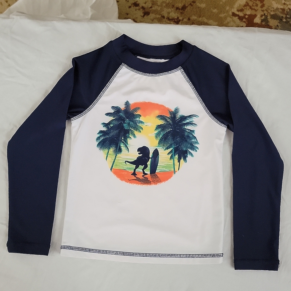 Lightning Bug boys size 6, solar, swim rash guard, long sleeve shirt.